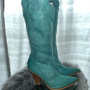 BGBG Girls Turquoise Soft Upper Leather Cowboy